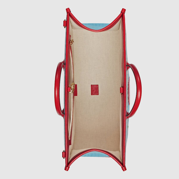 グッチ かごバッグ 偽物 オンライン限定 MIAMI ストライプ トートバッグ663709 JFIJG 8083